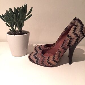 NEW Missoni Chevron Signature Heels Rare 6